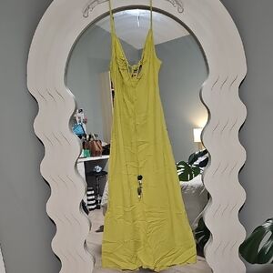 Elegant Lime Green Maxi Dress